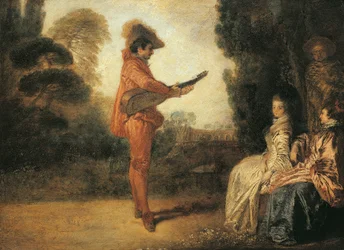 Castor (trollkarl), cirka 1713-1714, av Jean-Antoine Watteau (1684-1721), olja på duk