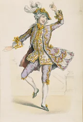 Gallant Farmer, från teckning av Jean Antoine Watteau