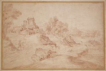 Landskap med slott, 1716-18