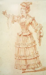 Dancer of the Opera (rödkrita på papper)