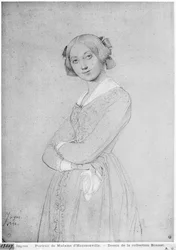 Louise de Broglie, Countess wa Haussonville, 1842 (mambo muhimu ya grafiti na nyeupe kwenye karatasi)