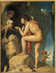 Oidipus förklarar sfinxens gåta, 1808, 1,89 x 1,44 m