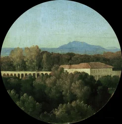 Romerskt landskap med akuadukt av Villa Borghese, 1807.