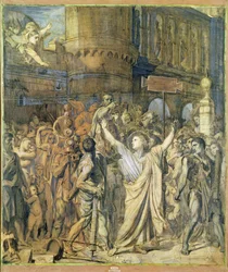 The Martyrdom of St. Symphorian, c.1834 (pen & ink on tracing paper)