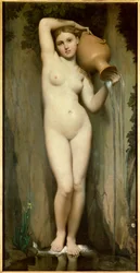 Källan, målning av Jean-Auguste-Dominique Ingres (1780-1867), 1856, mått 1,63 x 0,80. Paris, Musée d