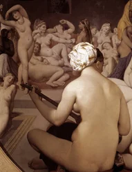Det turkiska badet, detalj (1862 - Olja på trä)