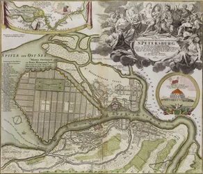 Karta över Petersburg Sankt Petersburgs huvudplan