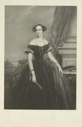 Porträtt av Louisa Aug. Wilh. Amalia av Preussen, gemål till prins Frederik utan bildtext efter Nic. Keysern