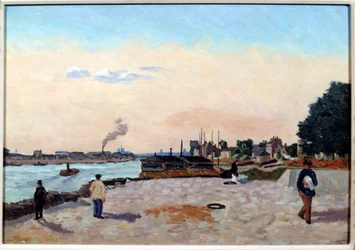 Bercy docka omkring 1874. Målning av Jean Baptiste Armand Guillaumin (1841-1927)