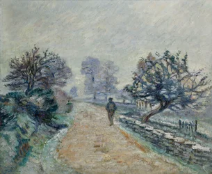 Crozard Road, lite dimma och frost; Route de Crozard, Little Fog and White Jelly, 1910