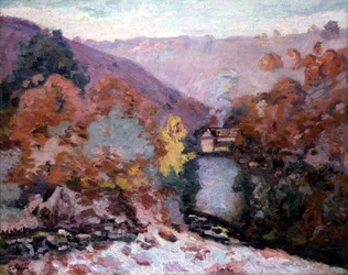 Landskap vid La Creuse, Bretagne, ca 1910 (olja på duk)