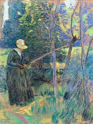 Madame Guillaumin fiske, ca 1894 (pastell)