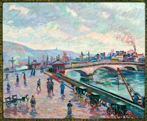 Floden vid Rouen (målning på duk)