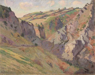 Grottorna i Prunal nära Pontgibaud, Auvergne (olja på duk)