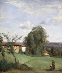 En gård i Dardagny; A Dardagny Farm, ca 1855-57