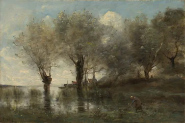 En damm i Picardie, ca. 1867.