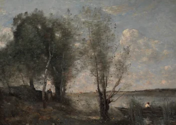Båtsman bland vassen, ca. 1865.