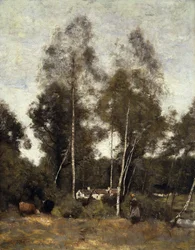 Clairiere Pierre du Bois, Evaux, nära Chateau-Thierry; Clairiere du Bois Pierre, vid Evaux, nära Chateau-Thierry, ca 1855-65