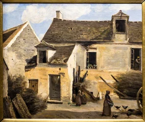 Innergård till ett hus nära Paris