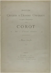 Omslag och text till Album Douze Croquis et Dessins Originaux