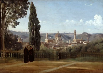 Florens, Utsikt från Boboli-trädgården, 1835-1840
