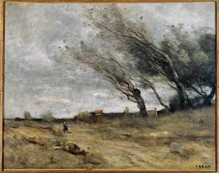 Galemålning av Camille Corot (1796-1875) 1870 sön. 0,47 X 0,58 m Reims. Museum of Fine Arts
