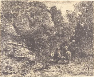 Ryttare och Vagabond i Skogen