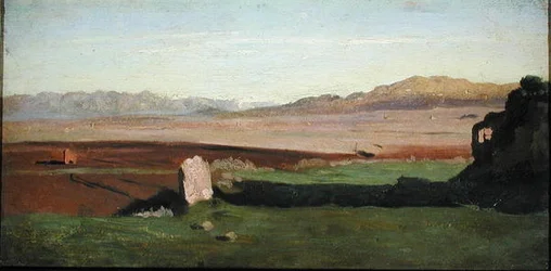 Italienskt landskap, ca 1826 (olja på panel)