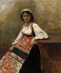 Italiensk kvinna La Morieri, ca. 1872
