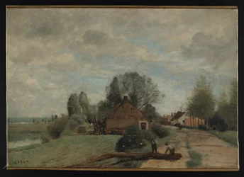La Route aux Boucherons, Arleux-du-Nord, juli 1871 (olja på duk)