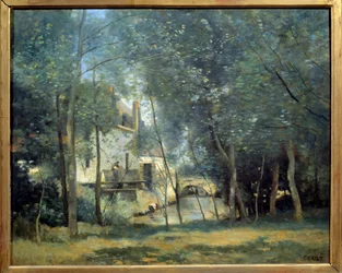 Le Moulin de Saint-Nicolas-Lez-Arras Målning av Camille Corot (1796-1875) 1874 Sön. 0,65x0,81 m Paris, Orsay-museet