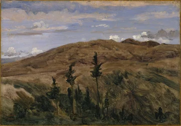 Berg i Auvergne, 1841-42 (olja på papper monterad på duk)