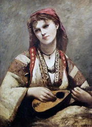 Porträtt av Christine Nilson, eller Bohemen med mandolin