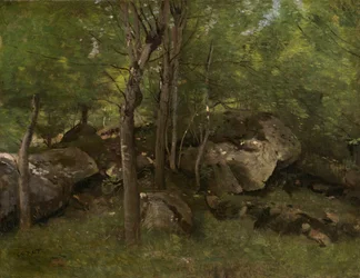 Stenar i Fontainebleaus skog