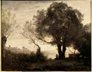 Souvenir från Castelgondolfo i Italien Målning av Jean Baptiste (Jean Baptiste) Camille Corot (1796-1875) 1800-talet sön. 0,65 X 0,81 m Paris, Louvren