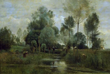 Spring, av Jean-Baptiste-Camille Corot (1796-1875)