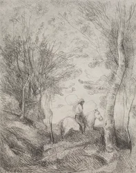 The Great Cavalier in the Wood, originalavtryck 1854, tryckt 1921.