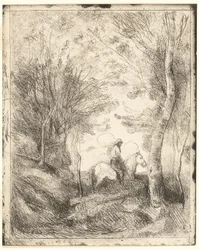 Ryttaren i skogen, stor tallrik