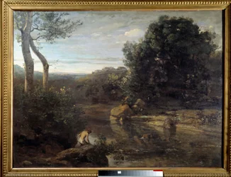 Herdens badmålning av Camille Corot (1796-1875) 1848 Sön. 0,87x1,17 m Douai, Musee de la Chartreuse