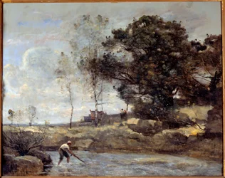 Nätlyftet. Målning av Camille Corot (1796-1875)