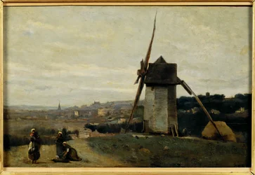 Un moulin a vent. Etretat - En väderkvarn. Etretat ...