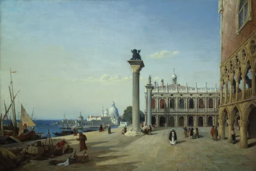 Vy över Venedig: Piazzetta sett från Riva degli Schiavoni