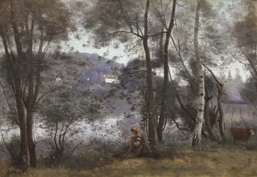 Ville d"Avray: The Lake Seen Through Foliage, 1865-1870