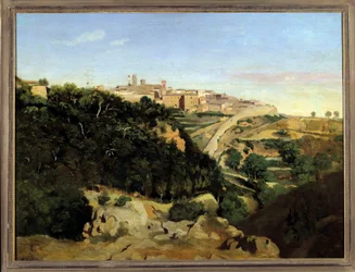 Volterra, le Municipe Målning av Camille Corot (1796-1875) 1800-talets sön. 0,7x0,94 m
