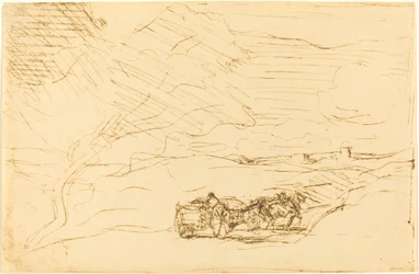 Vagn på väg till staden Le Chariot allant a la ville, 1860.