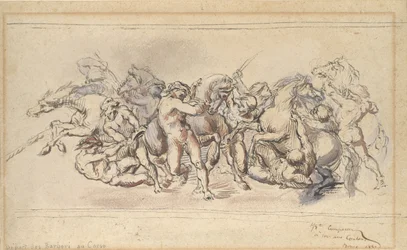 Start av Barberihästarnas lopp, Rom, 1860.