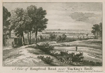 Utsikt över Hampstead Road nära Tom King