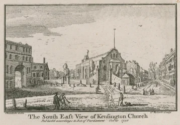 Den sydöstra utsikten över Kensington Church