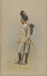 En stående grenadjär från kommunalgardet, 1891.