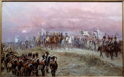 Afton i slaget vid Iena 14/10/1806 Målning av Edouard Detaille (1848-1912) 1894 Sön. 0,8x1,3 m Paris, Musee de l